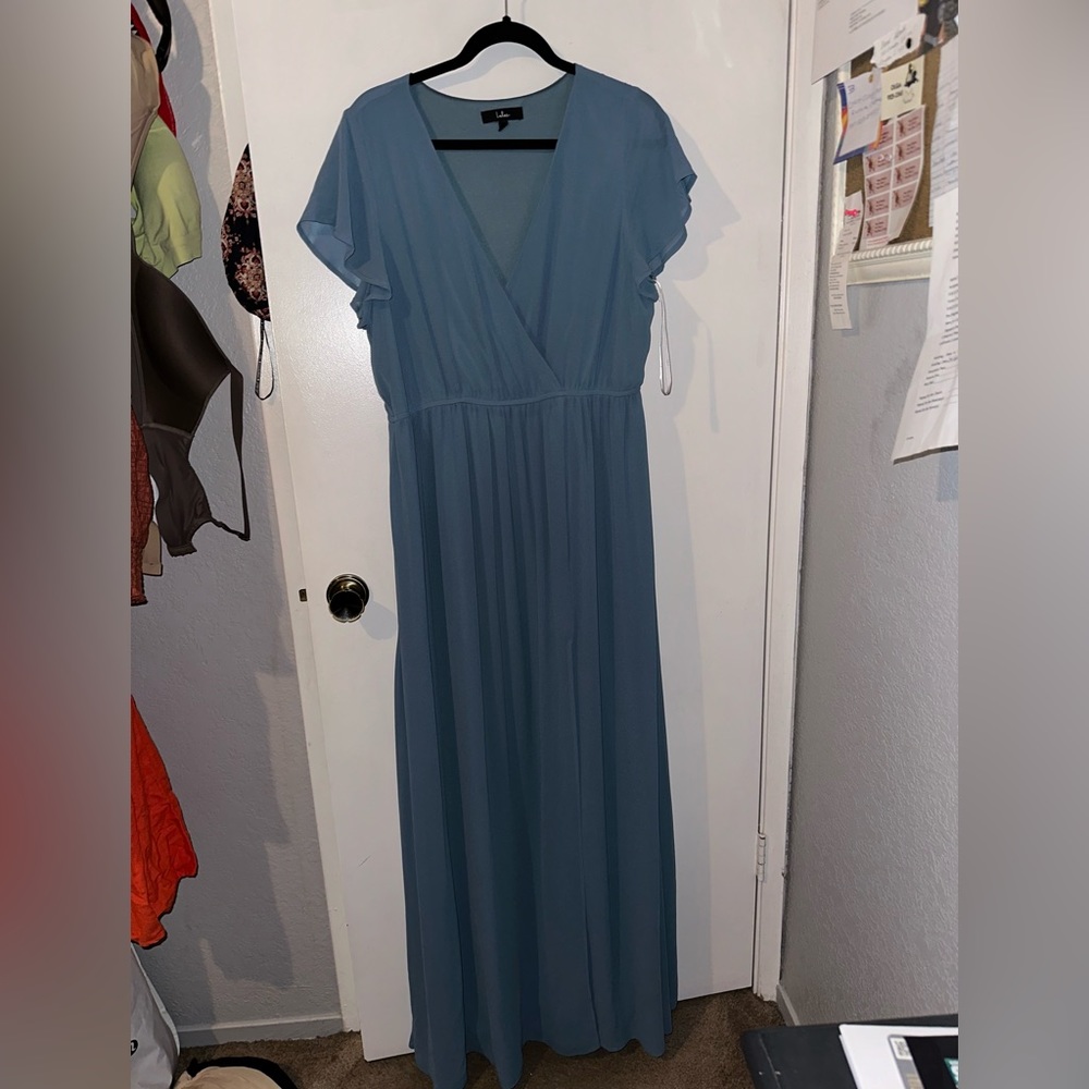 Lulus Slate Blue Maxi Dress size XL